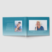 Gedenkfeier | Elegantes modernes Foto Gästebuch (Voll)