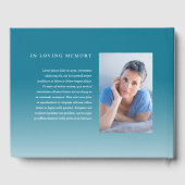 Gedenkfeier | Elegantes modernes Foto Gästebuch (Rückseite)