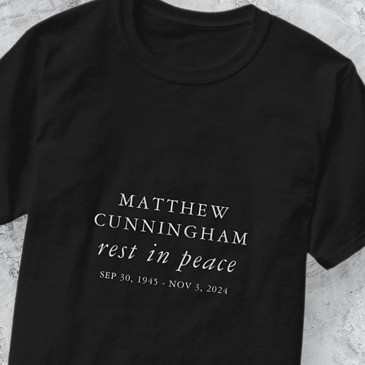 Gedenkfeier Erholung in Frieden Moderne, einfach T-Shirt