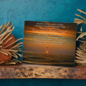 Gedenkfeier Erinnerung an das Meer Fotoplatte (Seite)