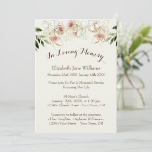 Gedenkfeier   Eukalyptus Einladung