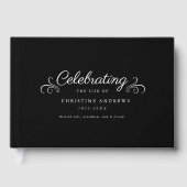 Gedenkfeier "Feier des Lebens" Schwarz Gästebuch (Vorderseite)