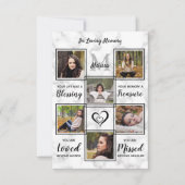 Gedenkfeier Foto Beileid Beerdigung Dankeskarte (Vorderseite)