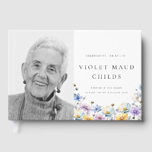 Gedenkfeier Foto Gästebuch (Vorderseite)