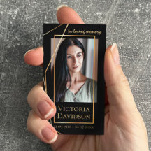 Gedenkfeier Foto Gebet Golden Eleganter Rahmen