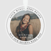 Gedenkfeier Foto Gedenkfeier Weihnachten Ornament (Rückseite)