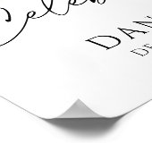 Gedenkfeier-Foto-Script-Willkommensschild Poster (Ecke)