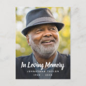 Gedenkfeier Foto Tribut Postkarte (Vorderseite)