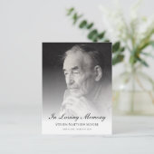 Gedenkfeier Foto Tribut Postkarte (Stehend Vorderseite)