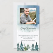 Gedenkfeier Foto Waldbeerdigung Dankeskarte (Vorderseite)