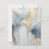 Gedenkfeier für Blau und Gold Foto Einladung (Rückseite)