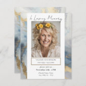 Gedenkfeier für Blau und Gold Foto Einladung (Vorne/Hinten)