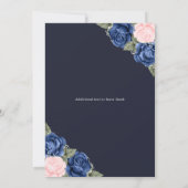 Gedenkfeier für Blaues Foto Beerdigung Einladung (Rückseite)