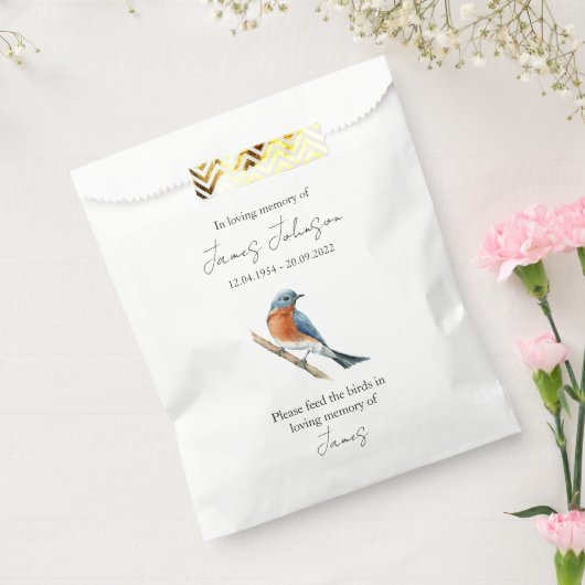 Gedenkfeier für Blauvögel Geschenktütchen (Versiegelt)