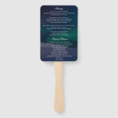 Gedenkfeier für das Aurora-Beerdigungsprogramm Fächer (Rückseite)