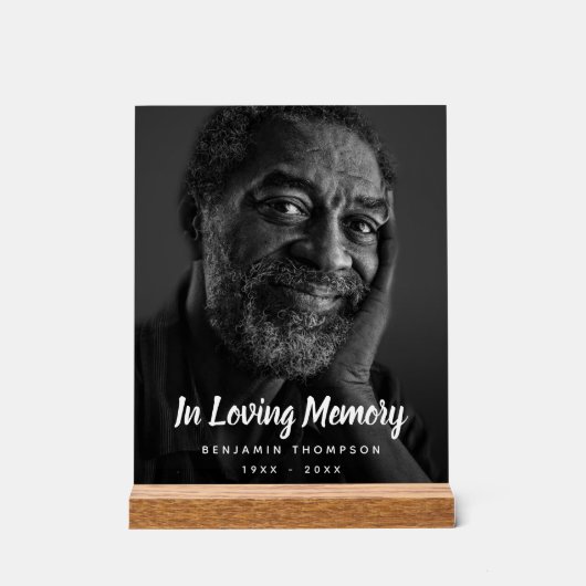 Gedenkfeier für das benutzerdefinierte Foto Acrylschild (Vorderseite)