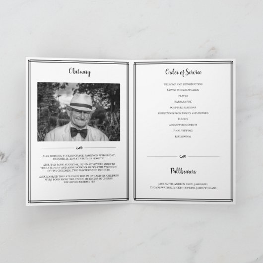 Gedenkfeier für das Foto Programm (Innenseite)