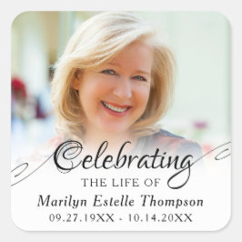 Gedenkfeier für das Foto Quadratischer Aufkleber