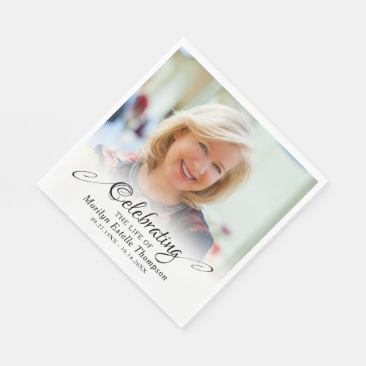 Gedenkfeier für das Foto Serviette (Ecke)