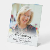 Gedenkfeier für das Foto Sockelschild (Vorderseite)