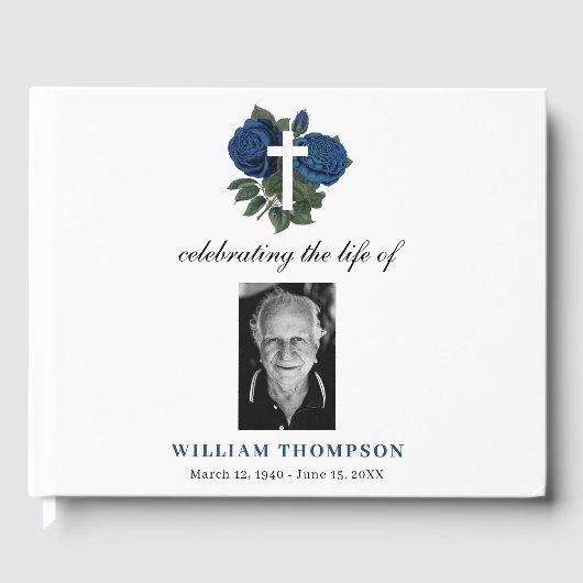 Gedenkfeier für das Leben der Beerdigung von Foto Gästebuch (Vorderseite)