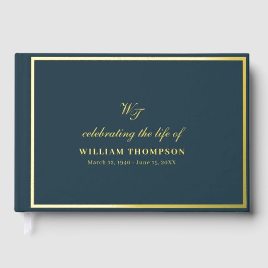 Gedenkfeier für das Leben der Beerdigungsnacht Gol Gästebuch (Vorderseite)