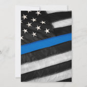 Gedenkfeier für das Leben in blauer Linie Einladung (Rückseite)