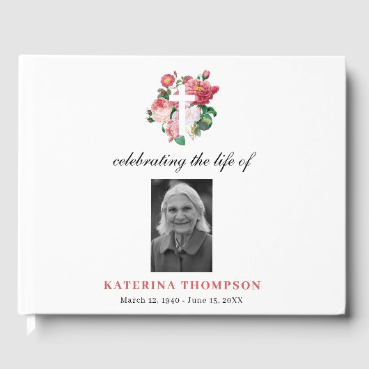 Gedenkfeier für das Leben von Foto Beerdigung Blum Gästebuch (Vorderseite)