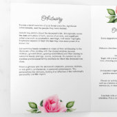 Gedenkfeier für das Leben Wasserfarben Dreifach-gefaltete Programmkarte (Innen Erste Seite)