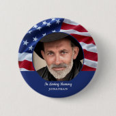 Gedenkfeier für das Patriotische Foto der amerikan Button (Vorderseite)