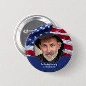 Gedenkfeier für das Patriotische Foto der amerikan Button (Vorne & Hinten)