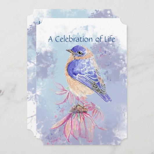 Gedenkfeier für den Bluebird-Band Einladung (Vorne/Hinten)