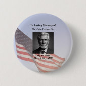 Gedenkfeier für die amerikanische Flagge - Keepake Button (Vorderseite)