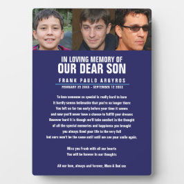 Gedenkfeier für die Beerdigung der sündigen blauen Fotoplatte