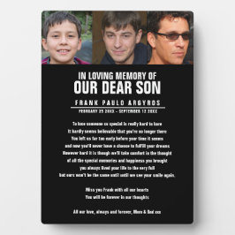 Gedenkfeier für die Beerdigung von schwarzen Fotos Fotoplatte