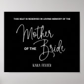Gedenkfeier für die Black Mother Bride vorbehalten Poster (Vorne)