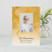 Gedenkfeier für die Gelbe Rose Blume Programm (Stehend Vorderseite)