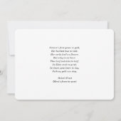 Gedenkfeier für die Lebensfotokarte Einladung (Rückseite)