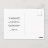 Gedenkfeier für die Lebensfotokarte Postkarte (Rückseite)