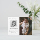 Gedenkfeier für die Lebensfotokarte Postkarte (Stehend Vorderseite)