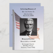 Gedenkfeier für die Militärfahne Einladung (Vorne/Hinten)