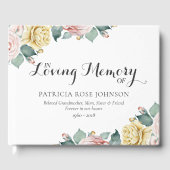 Gedenkfeier für die Rose der Wasserfarben Gästebuch (Vorderseite)