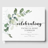 Gedenkfeier für Eukalyptus Gästebuch (Vorderseite)