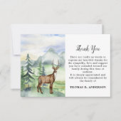 Gedenkfeier für Hirsche Waldbeerdigung Beileid Dankeskarte (Vorderseite)