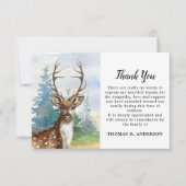 Gedenkfeier für Hirschwaldjäger Beileid Beerdigung Dankeskarte (Vorderseite)