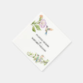 Gedenkfeier Für Kolibris Mit Blumen Serviette (Ecke)
