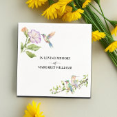 Gedenkfeier Für Kolibris Mit Blumen Serviette