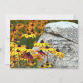 Gedenkfeier für lebensgelbe Blume Einladung (Vorderseite)