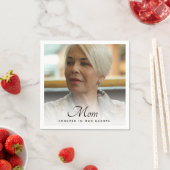 Gedenkfeier für Mama Foto Serviette (Beispiel)