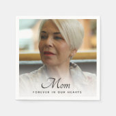 Gedenkfeier für Mama Foto Serviette (Vorderseite)